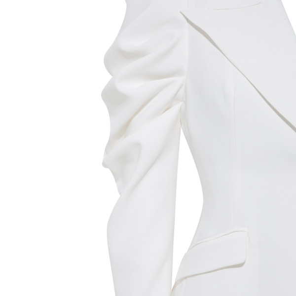 FEMPONIQ Draped Sleeved Tailored Blazer Dress