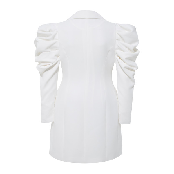 FEMPONIQ Draped Sleeved Tailored Blazer Dress