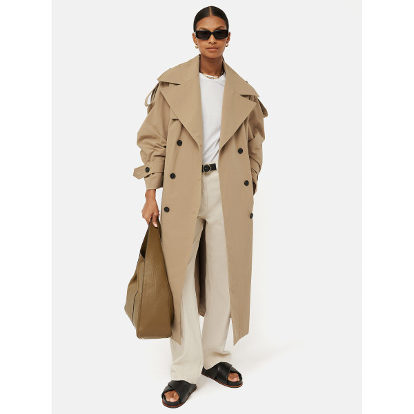 Jigsaw Oversized Cotton Trench Coat