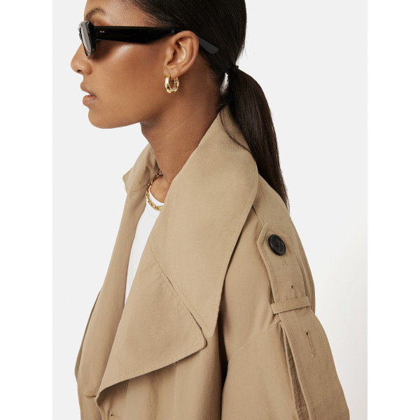 Jigsaw Oversized Cotton Trench Coat