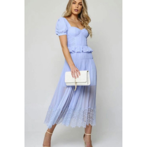 Self-Portrait Chiffon Midi Dress