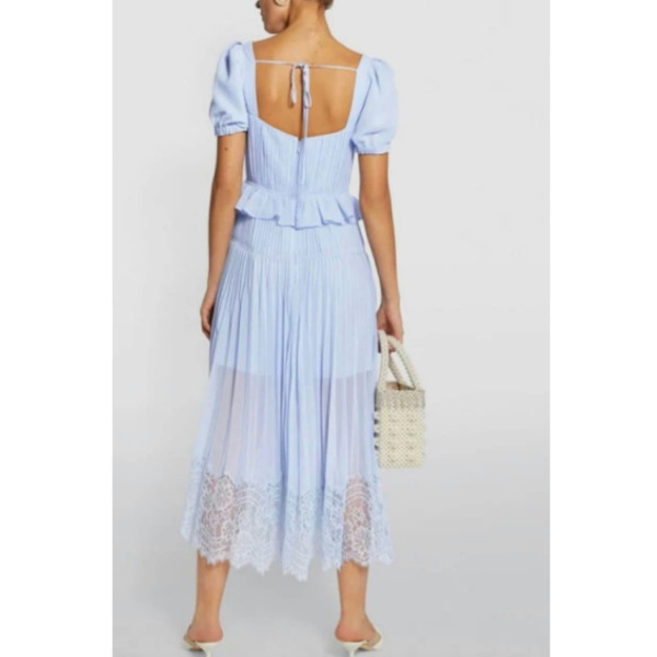 Self-Portrait Chiffon Midi Dress