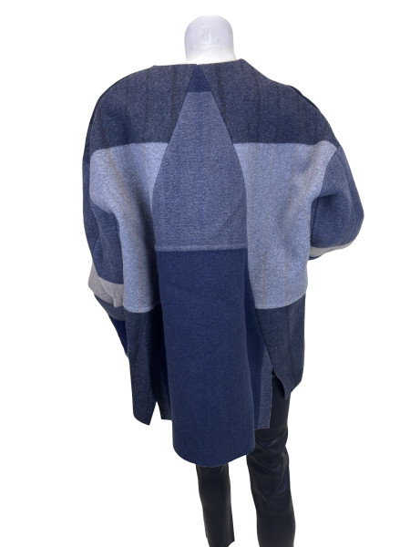 CÉLINE Oversized Cashmere Blue Block Heavyweight Long Sleeve