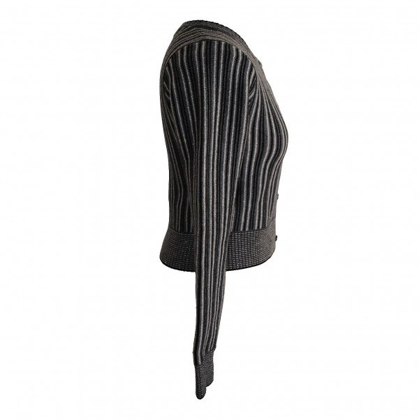 Dhela Knitted Striped Wool Cardigan
