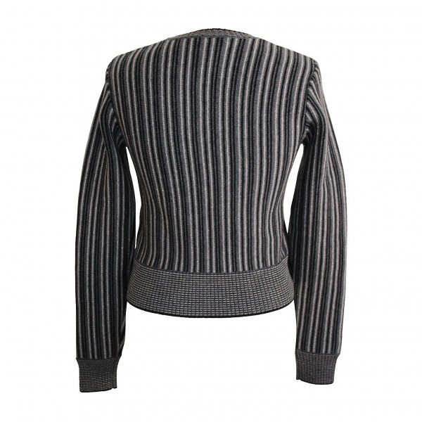 Dhela Knitted Striped Wool Cardigan