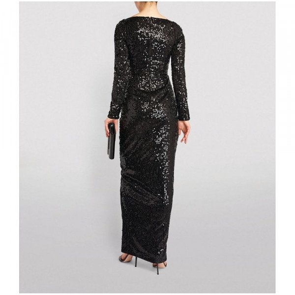 Rasario Sequin-Embellished Asymmetric Dress