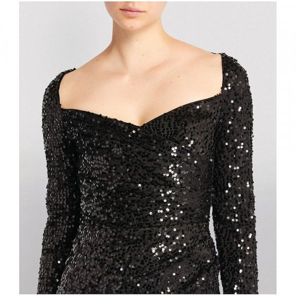 Rasario Sequin-Embellished Asymmetric Dress