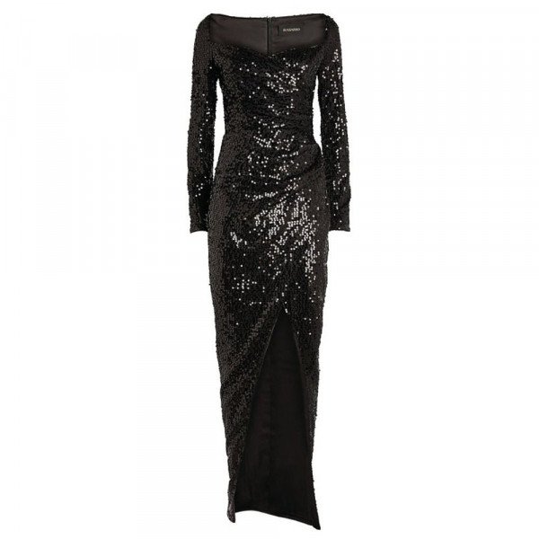 Rasario Sequin-Embellished Asymmetric Dress