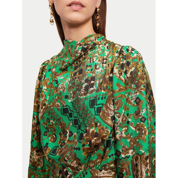 Jigsaw Baroque Arms Silk Mini Dress