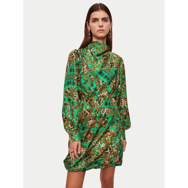 Jigsaw Baroque Arms Silk Mini Dress