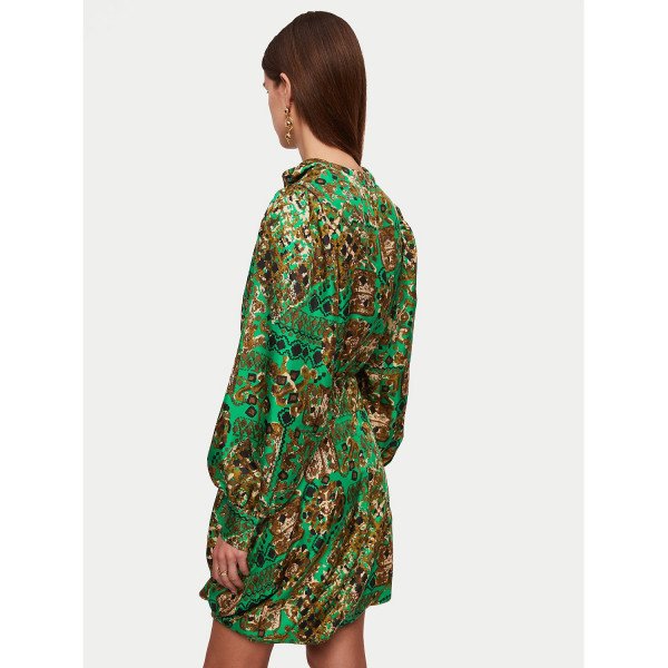 Jigsaw Baroque Arms Silk Mini Dress