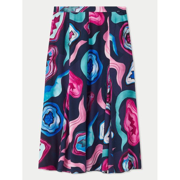 Jigsaw Agate Gem Midi Skirt