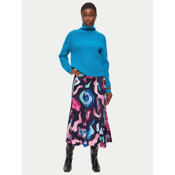 Jigsaw Agate Gem Midi Skirt