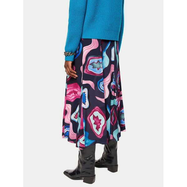 Jigsaw Agate Gem Midi Skirt