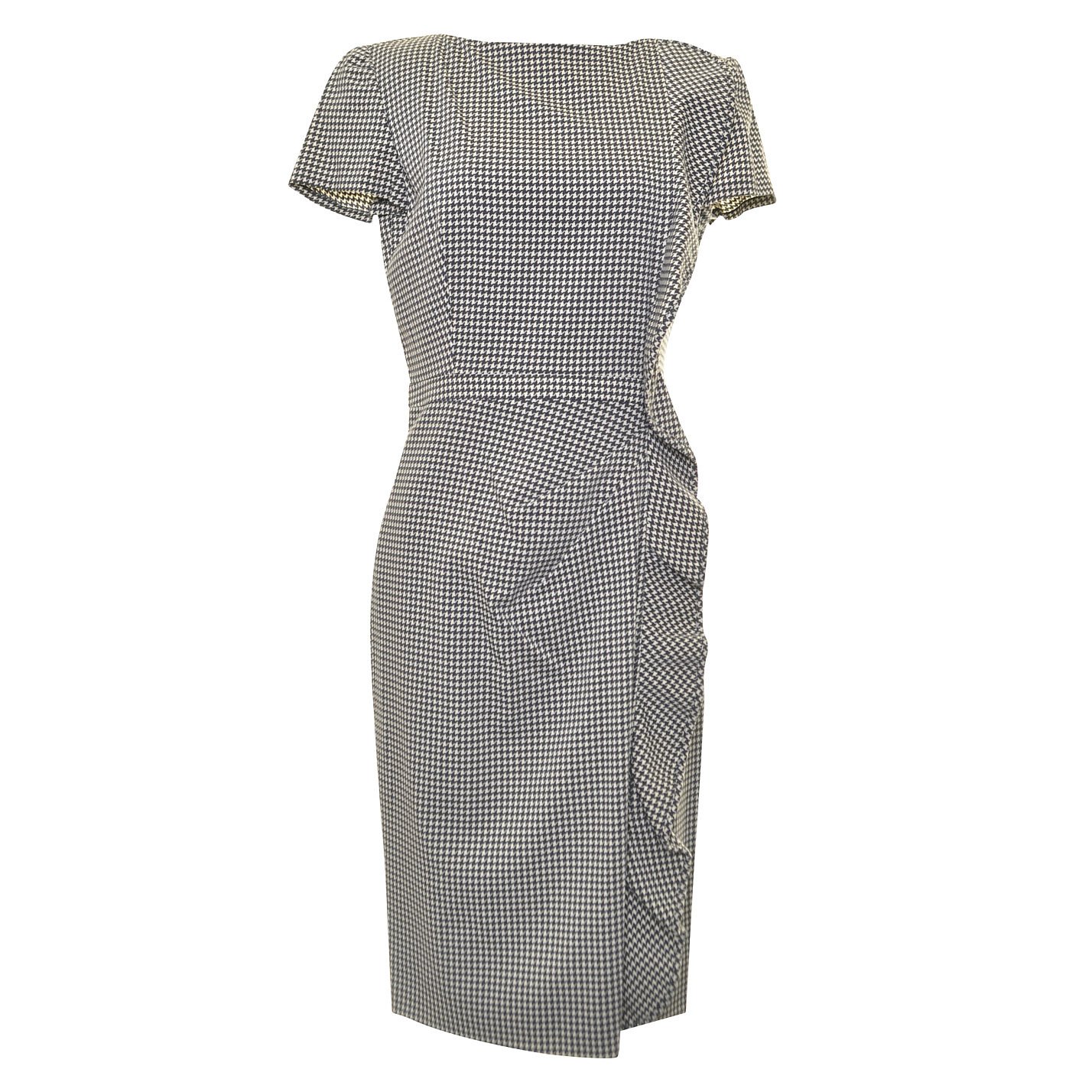 Valentino Houndstooth Ruffle Dress
