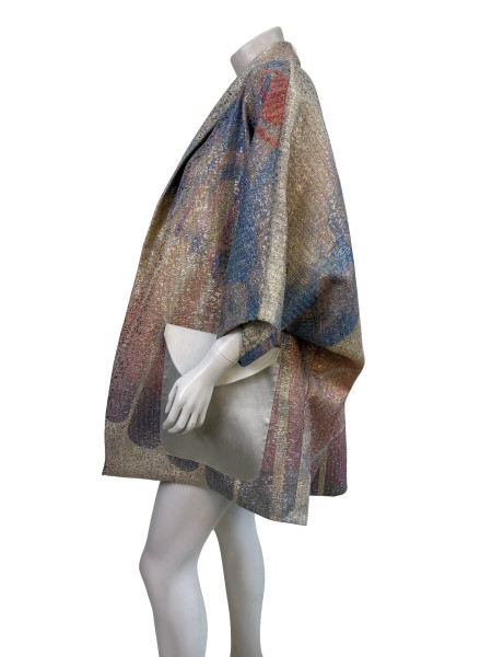 Sandra Mansour Loose Fit Multicolour Eye Print Blazer