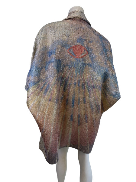 Sandra Mansour Loose Fit Multicolour Eye Print Blazer