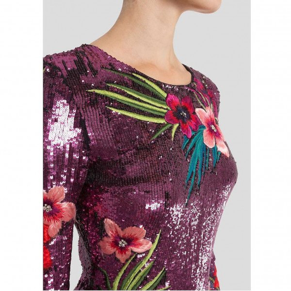 Matthew Williamson Tropical Sequin Mini Dress