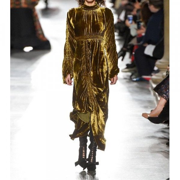 Preen Bradley Ruched Velvet Dress