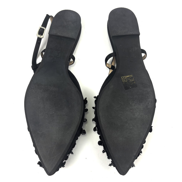 No.21 Embellished Pointed-Toe Slingback Flats