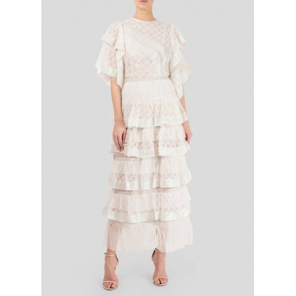 Bora Aksu Tiered Ruffle Maxi Dress