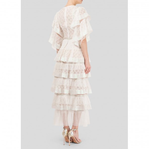 Bora Aksu Tiered Ruffle Maxi Dress