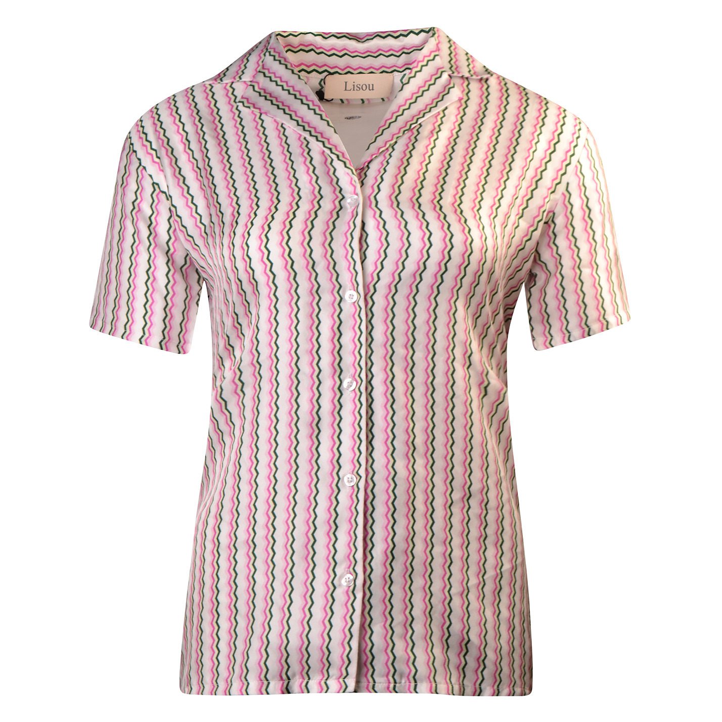 Lisou Pastel Zig Zag Short Sleeve Shirt Victoire