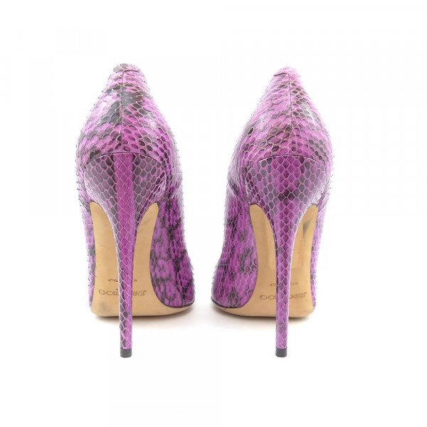 Jimmy Choo Anouk Orchid Gloss Elaphe Pumps