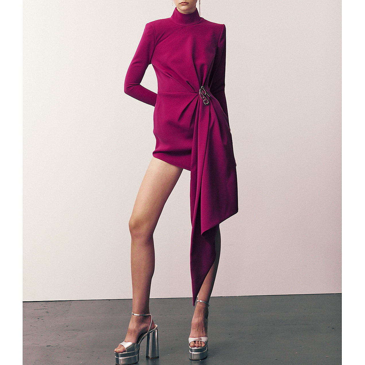 Joanna Andraos Draped Mini Dress