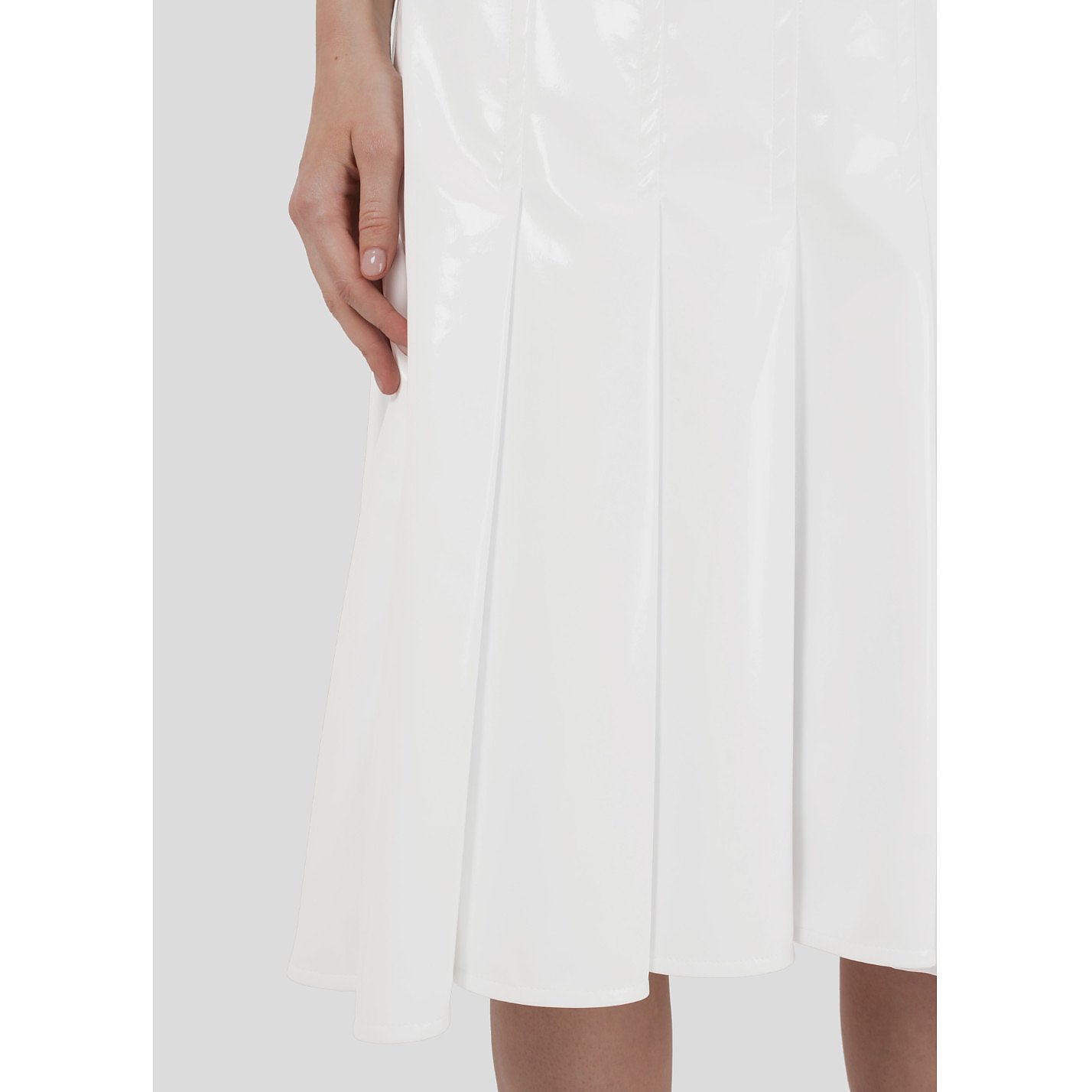 Eudon Choi Patent Pleated Skirt