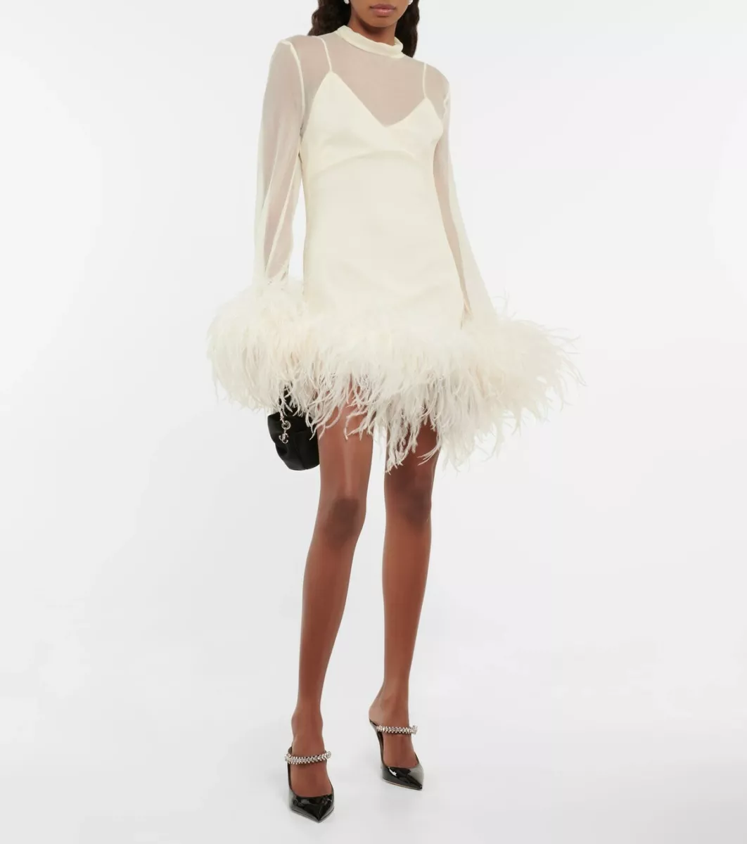 Taller Marmo  Gina Spirito feather-trimmed 