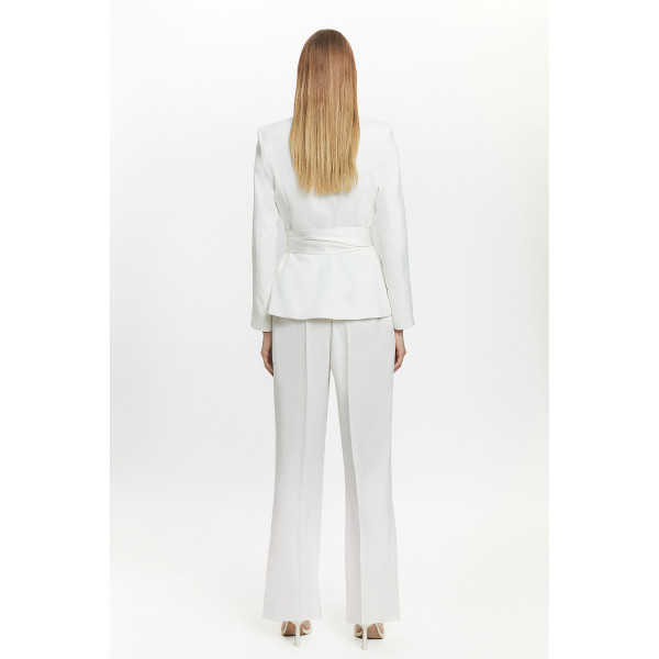 Karen Millen Tailored Blazer Tie Waist Jumpsuit