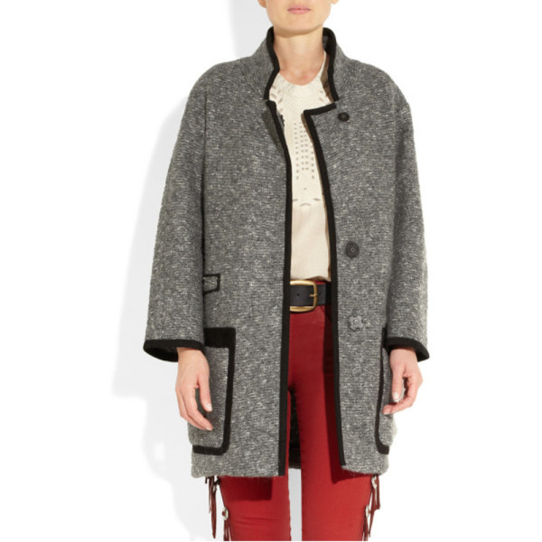 Isabel Marant Contrast-Trim Tweed Jacket