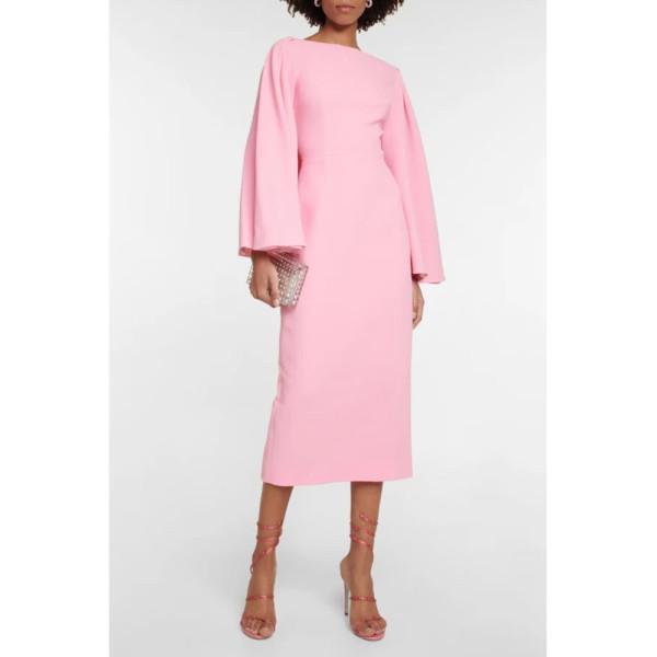 Emilia Wickstead Cape-Style Crepe Midi Dress