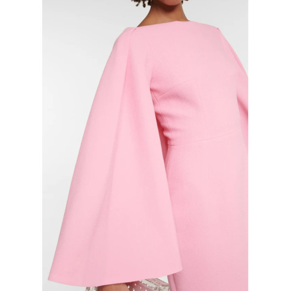 Emilia Wickstead Cape-Style Crepe Midi Dress