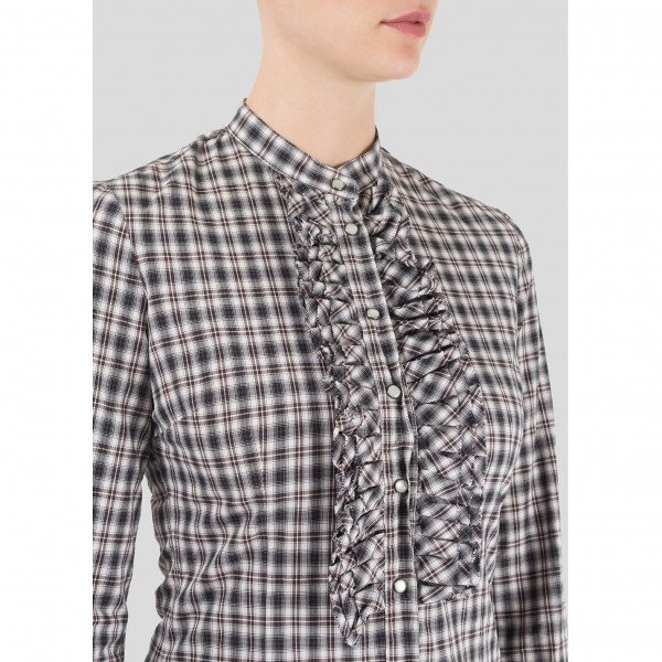 McQ Check Ruffle Shirt
