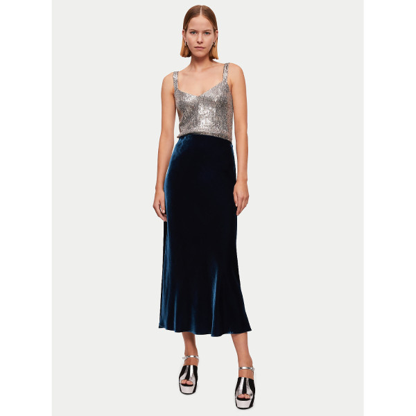 Jigsaw Velvet Maxi Skirt