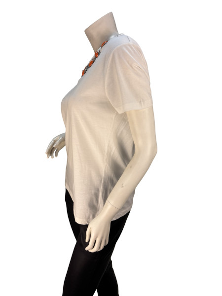 PRADA White Jewelled T-Shirt