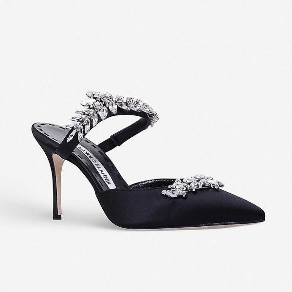 Manolo blahnik lurum black online