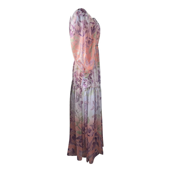 Peter Pilotto Leaf Print Satin Gown