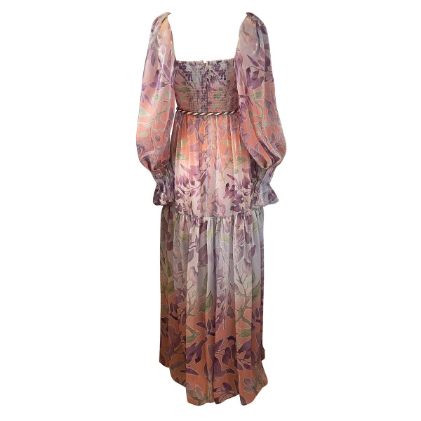 Peter Pilotto Leaf Print Satin Gown