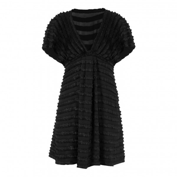 Temperley London Pleat-Trimmed V-Neck Dress