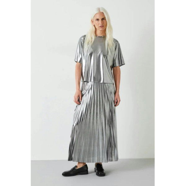 Hush Raven Pleated Maxi Skirt