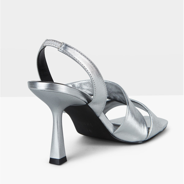 Hush Canon Heeled Metallic Sandals