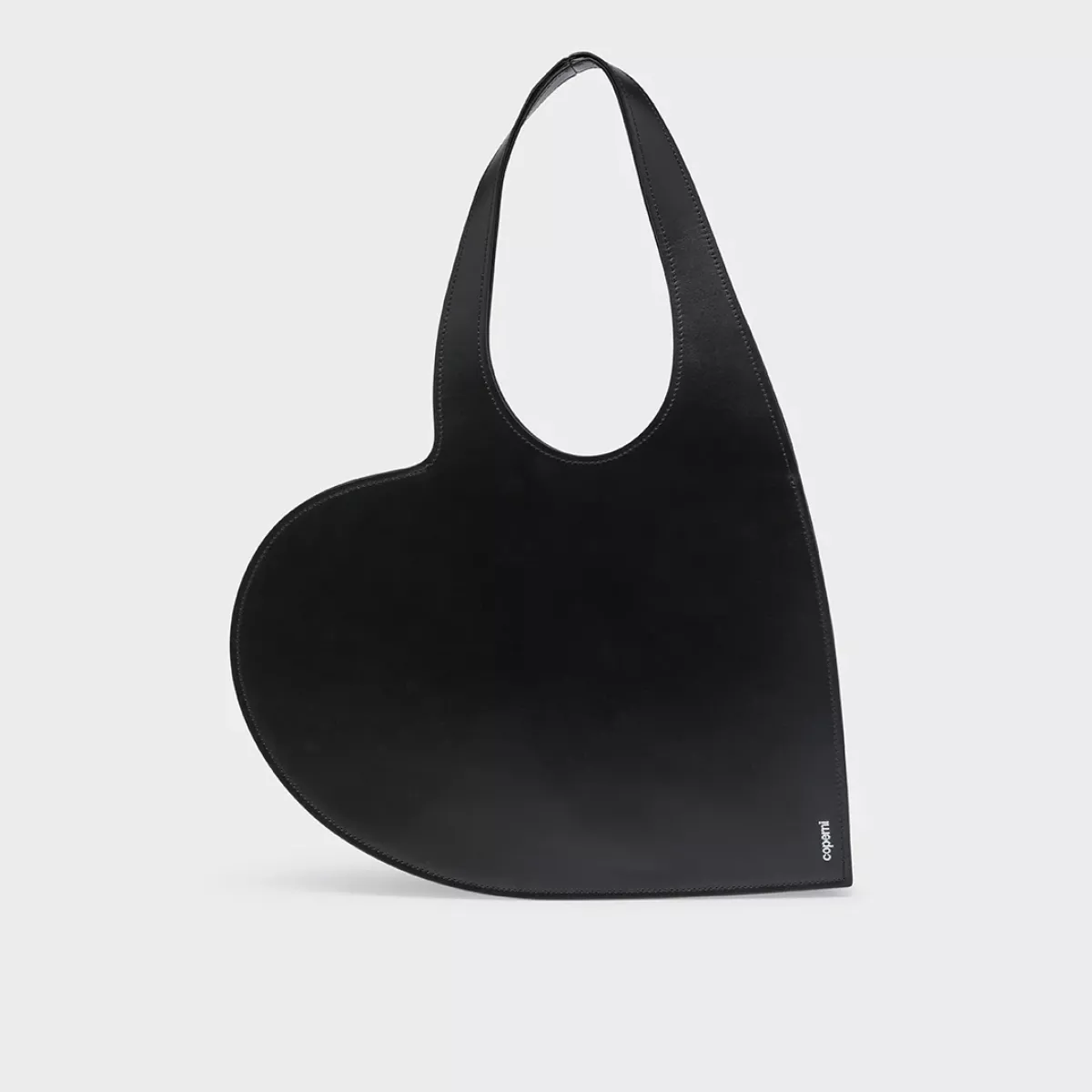 Coperni Mini Heart Leather Tote in Black