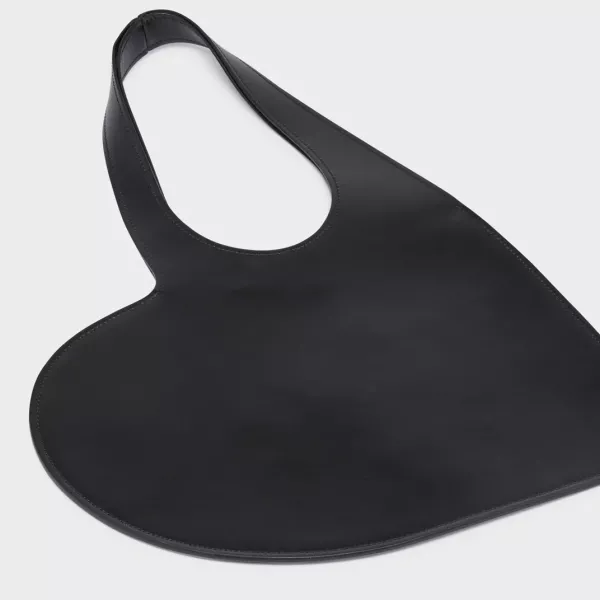 Coperni Mini Heart Leather Tote in Black