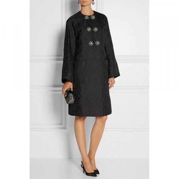 DOLCE & GABBANA Star-Buttoned Jacquard Coat