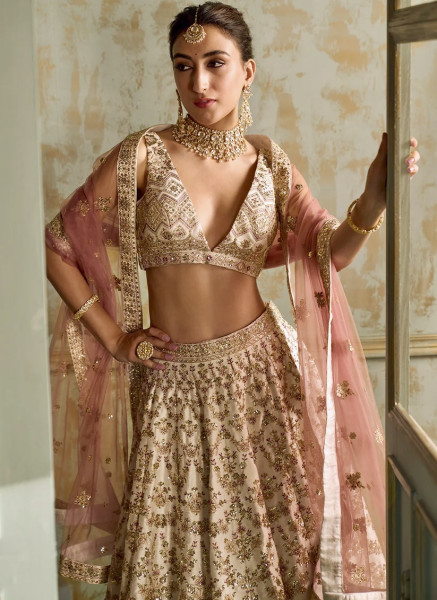 Boutique Ivory Embroidered Lehenga