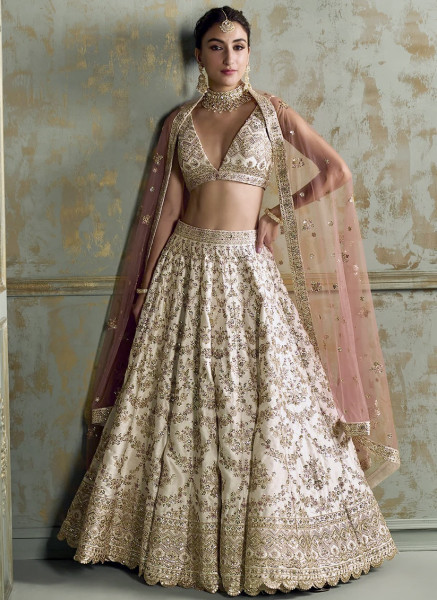 Boutique Ivory Embroidered Lehenga