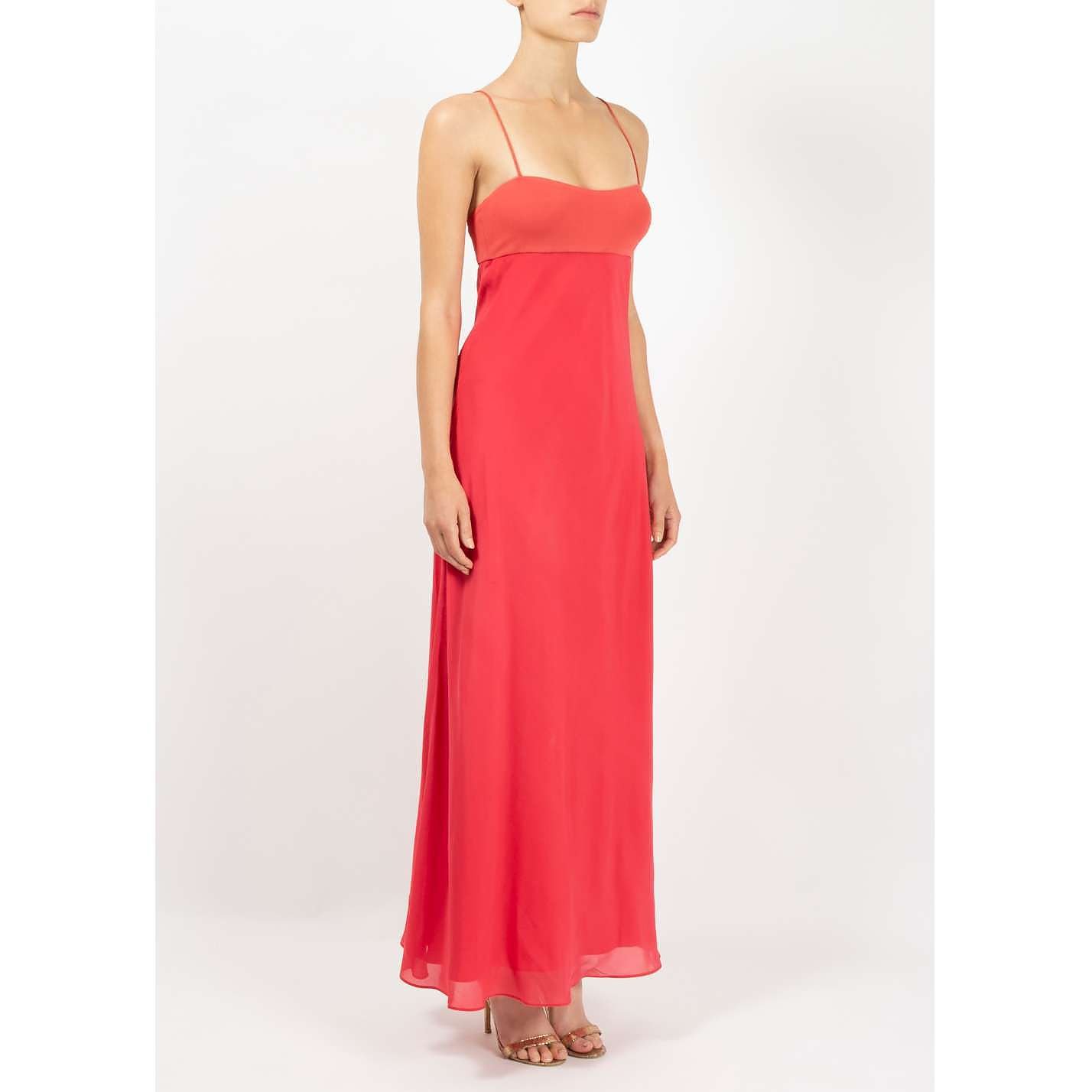 Narciso Rodriguez Two-Tone Silk Slip Dress